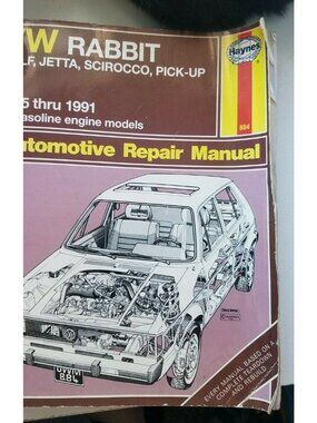 Book 1975 -1991  Haynes Volkswagon Rabbit Golf Scirocco Jetta Pick-up Auto Repai